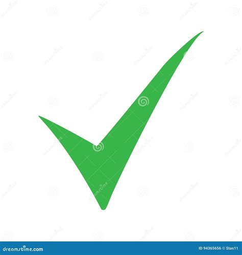 Green Check Mark Icon Tick Symbol In Green Color Stock Vector