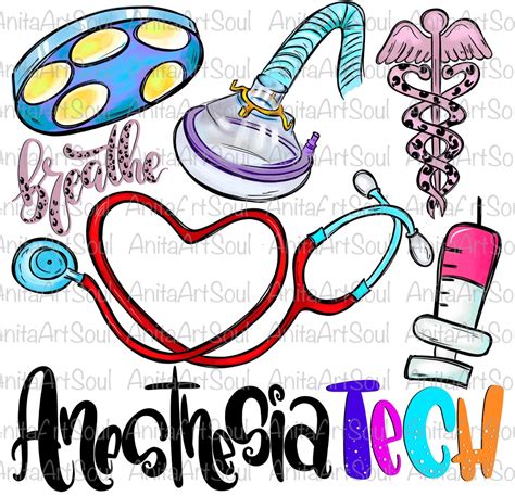 Anesthesia Tech Sublimation Png Design Crna Anesthesiologist Etsy