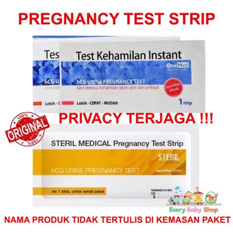 Jual ONEMED STERIL Tes Kehamilan Instant TEST PACK Hamil HCG Urine