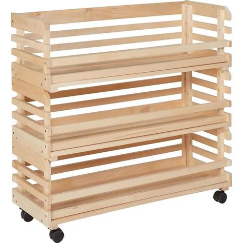 3 Cagettes En Bois Massif Brut Empilables Cagettes De Rangement Sur