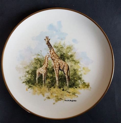 Wedgwood Spink David Shepherd Wildlife Collection Decorative Plates