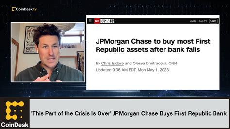 Jamie Dimon This Part Of The Crisis Is Over After JPMorgan Chase