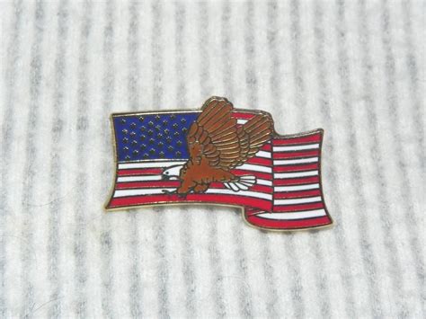 USA Flag Pin LOT Of 10 American Eagle Soaring Landing Lapel Hat HIGH