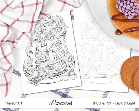 Pancakes Coloring Pages Latitiairvine