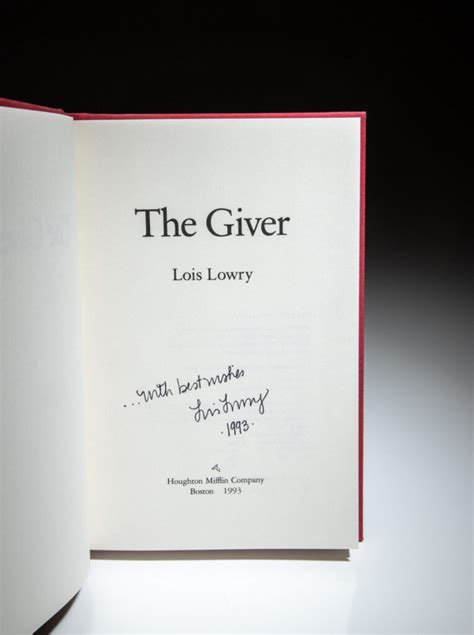 The Giver The First Edition Rare Books