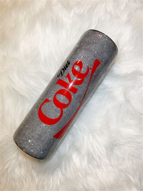 Diet Coke Glitter Tumbler Etsy