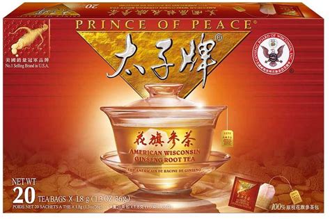 Prince Of Peace American Ginseng Root Tea 20 Tea Bags Premium