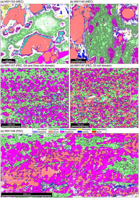 Ebsd Phase Maps Of A And B Mec And Ce Fec Samples Showing The