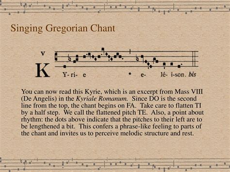 Ppt Singing Gregorian Chant Pitch And Mode Powerpoint Presentation