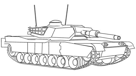 Dibujo De Tanque Para Colorear Y Pintar