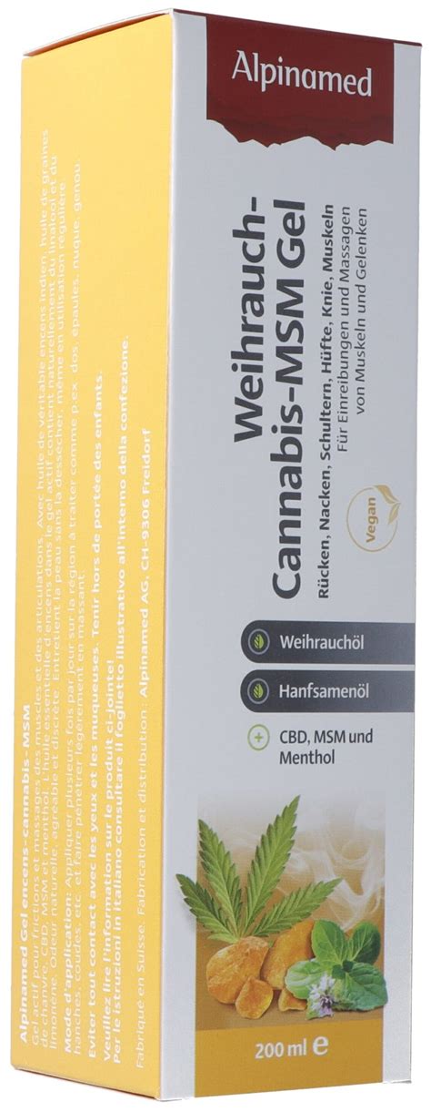 Alpinamed Weihrauch Cannabis Msm Gel Zur Rose Shop