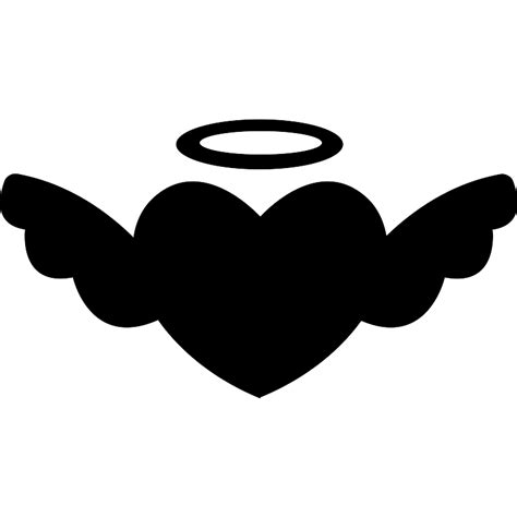 Winged Heart With An Halo Vector Svg Icon Svg Repo