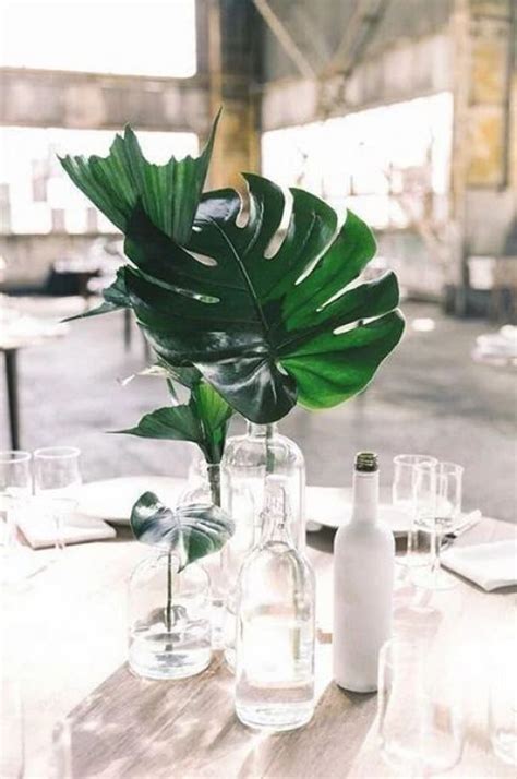 Lush And Bold Tropical Wedding Centerpieces Oh The Wedding Day