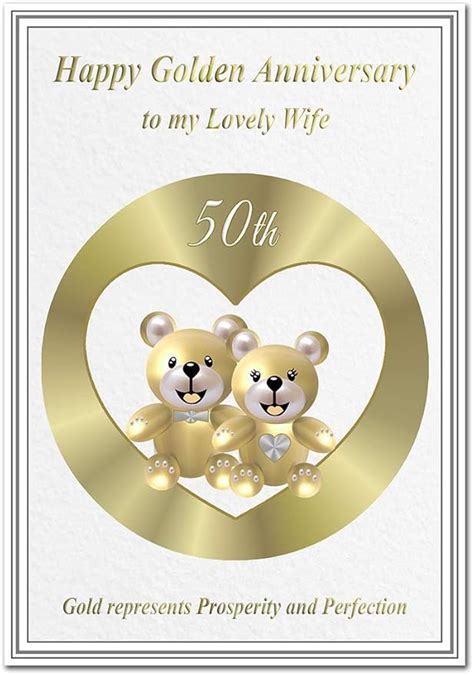 Golden Wedding Anniversary Cards 50th Year 50 Fifty Happy Milestone