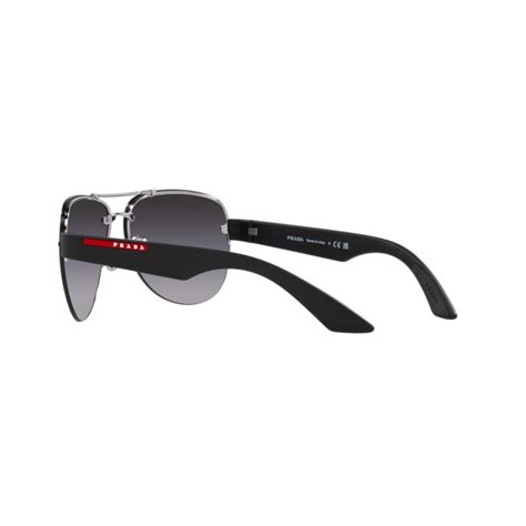 Prada Linea Rossa PS 55YS 1BC09U Silver Sunglasses Man