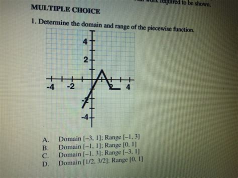 Solved Determine The Domain And Range Of The Piecewise Chegg