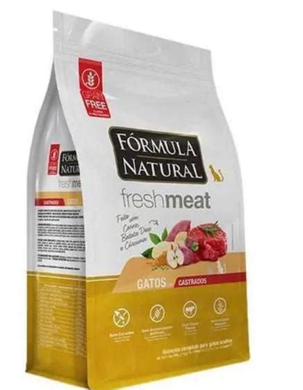 Formula Natural Fresh Meat Gatos Castrados Carne 1kg Ração Seca para