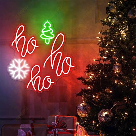 Ho Ho Ho Neon Sign Christmas Neon Sign Santa Neon Sign Christmas