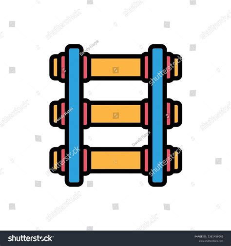 Railroad Track Icon Vector Illustration Royalty Free Stock Vector