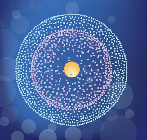 Beryllium Atom Bohr Model With Proton, Neutron And Electron Stock ...