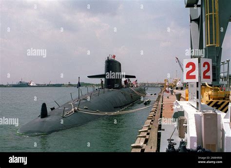 A Port Bow View Of The Nuclear Powered Strategic Missile Submarine Uss