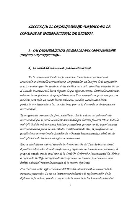 El Ordenamiento JurÍdico De La Comunidad Internacional De Estados