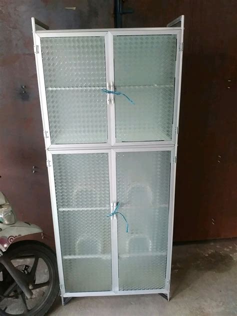 Jual Lemari Rak Piring Aluminium Model Fullbox Pintu Bandung Only