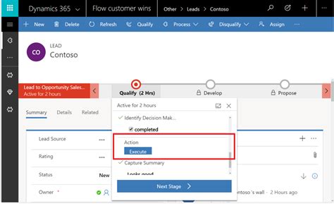 Dynamics 365 Dynamics 365 Business Process Flow