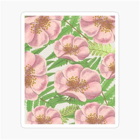 Pink Flower Pattern Sticker For Sale By Artisma Flower Pattern Design Pink Flowers