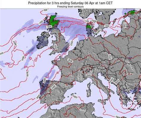 France Precipitation for 3 hrs ending Tuesday 04 May at 2pm CEST