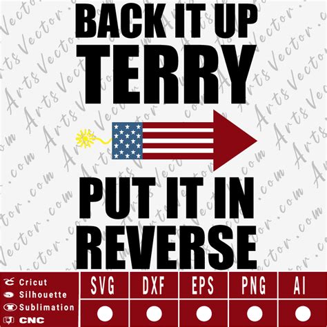 Back it up terry SVG EPS DXF PNG AI Instant Download