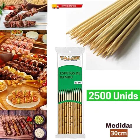 Espeto Vareta De Espetinho Churrasco Bambu Cm Frete Gr Tis