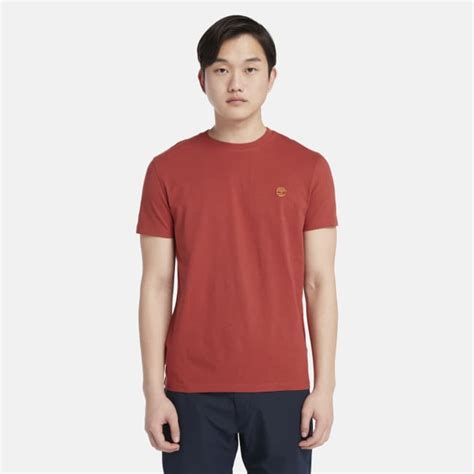 T shirt à col rond Dunstan River pour homme en rouge