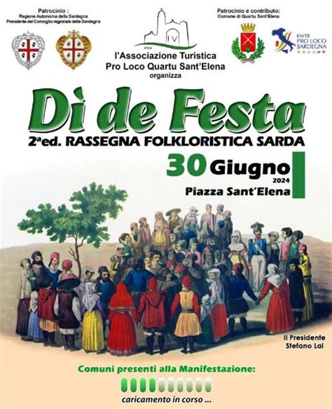 D De Festa Rassegna Folkloristica Sarda Giugno Quartu Sant Elena