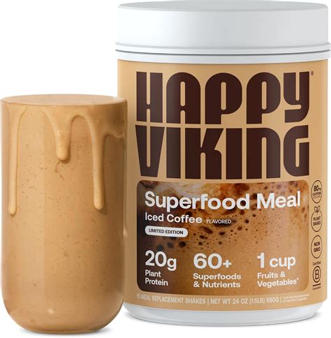 Happy Viking Iced Coffee Protein Powder Created By Venus Williams 20g Protein Low