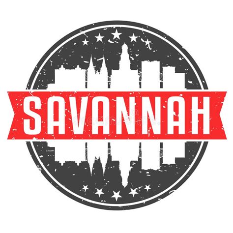 Savannah Skyline Silhouette Stock Illustrations – 110 Savannah Skyline ...