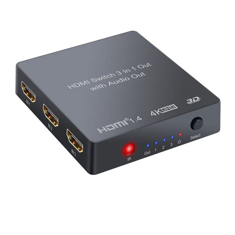 Port Hdmi Splitter Switch Pip Switcher Hub Box Remote Control K Hd