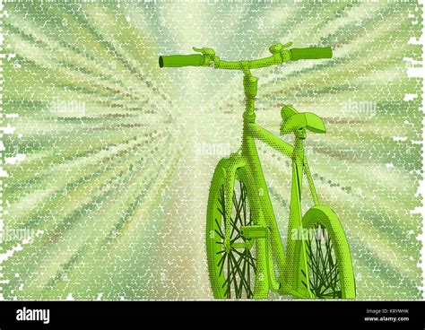 bicycle green road Stock Photo - Alamy