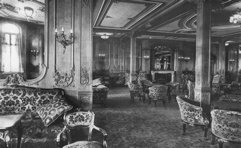 The First Class Lounge On The Rms Titanic Vintage Everyday