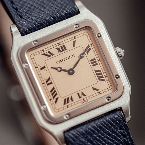 Cartier Santos Dumont 90th Anniversary Salmon Dial Platinum Mr