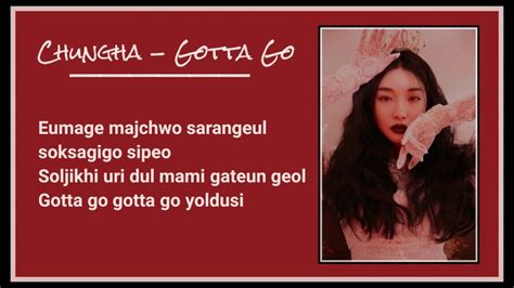 PhiÊn Âm TiẾng ViỆt 청하 Chung Ha 벌써 12시 Gotta Go Easy Lyrics