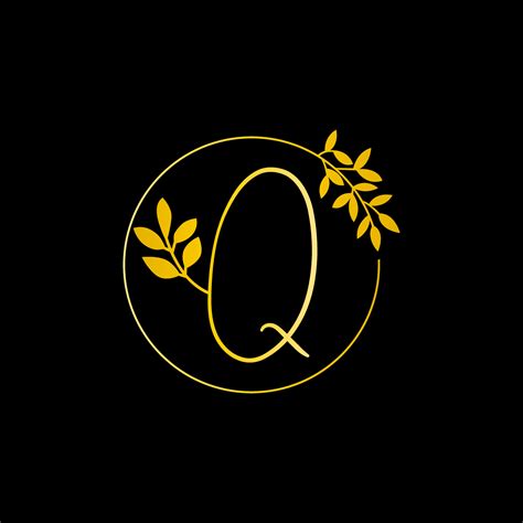 Q letter logo design for fashion and beauty and spa company. Q letter vector icon. Q golden logo ...