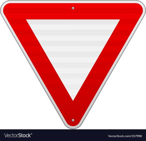 Yield Triangle Sign Royalty Free Vector Image Vectorstock