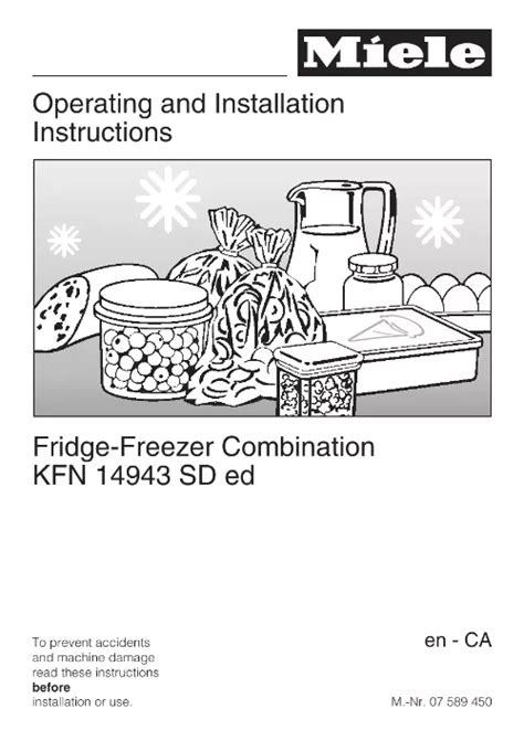 Notice réfrigérateur MIELE KFN 14943 Trouver une solution à un problème