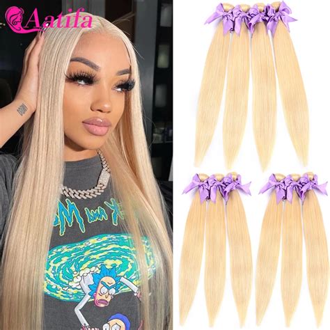 Straight Hair 613 Honey Blonde Bundles 134 Bundles Brazilian Remy