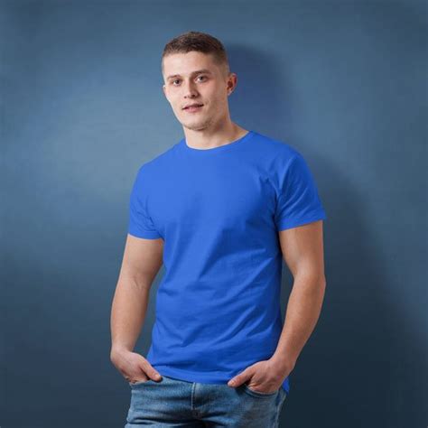 Cotton Sleeves Mens Plain Royal Blue T Shirt At Rs 150 New Items In