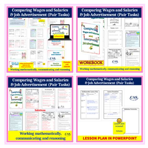 Financial Maths Comparing Wages And Salaries Job Advertisement