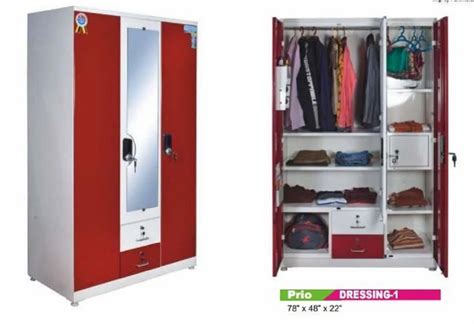 With Locker Prio Series Mild Steel Dressing Almirah With Mirror At Rs