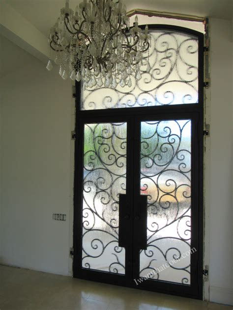 Tuscany Double Entry Iron Doors W Transom Universal Iron Doors