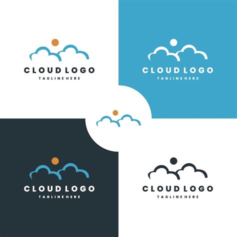 Premium Vector Cloud Logo Design Template Vector Illustration